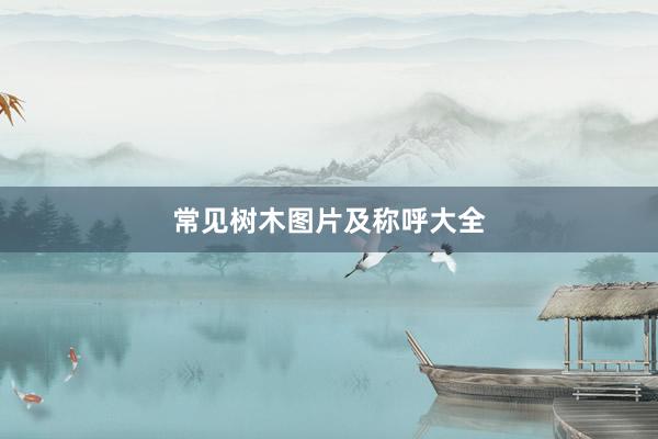 常见树木图片及称呼大全